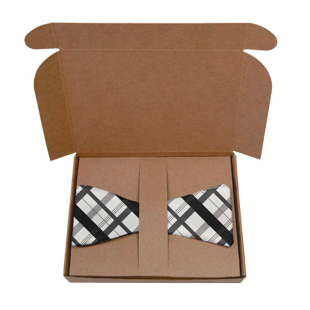 Downing Plaid Bow Tie- Kraft Gift Box Packaging - Knotty Tie Co.