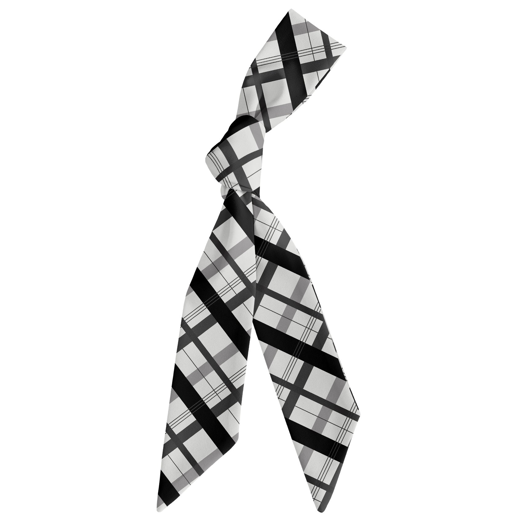 Downing Plaid Hair Scarf - Scarf Tied Into Knot - Knotty Tie Co.