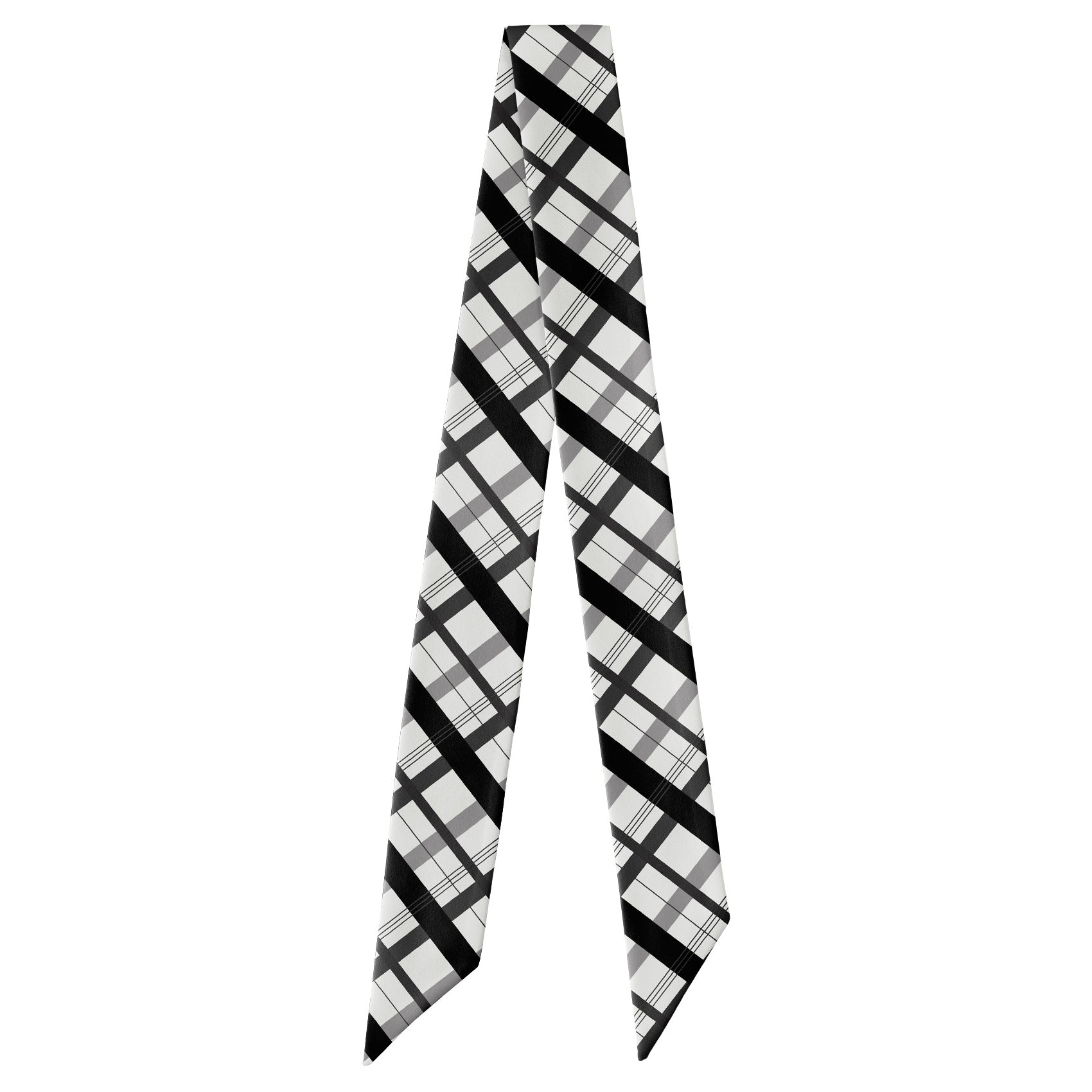Downing Plaid Hair Scarf - Full View of Hair Scarf - Knotty Tie Co.