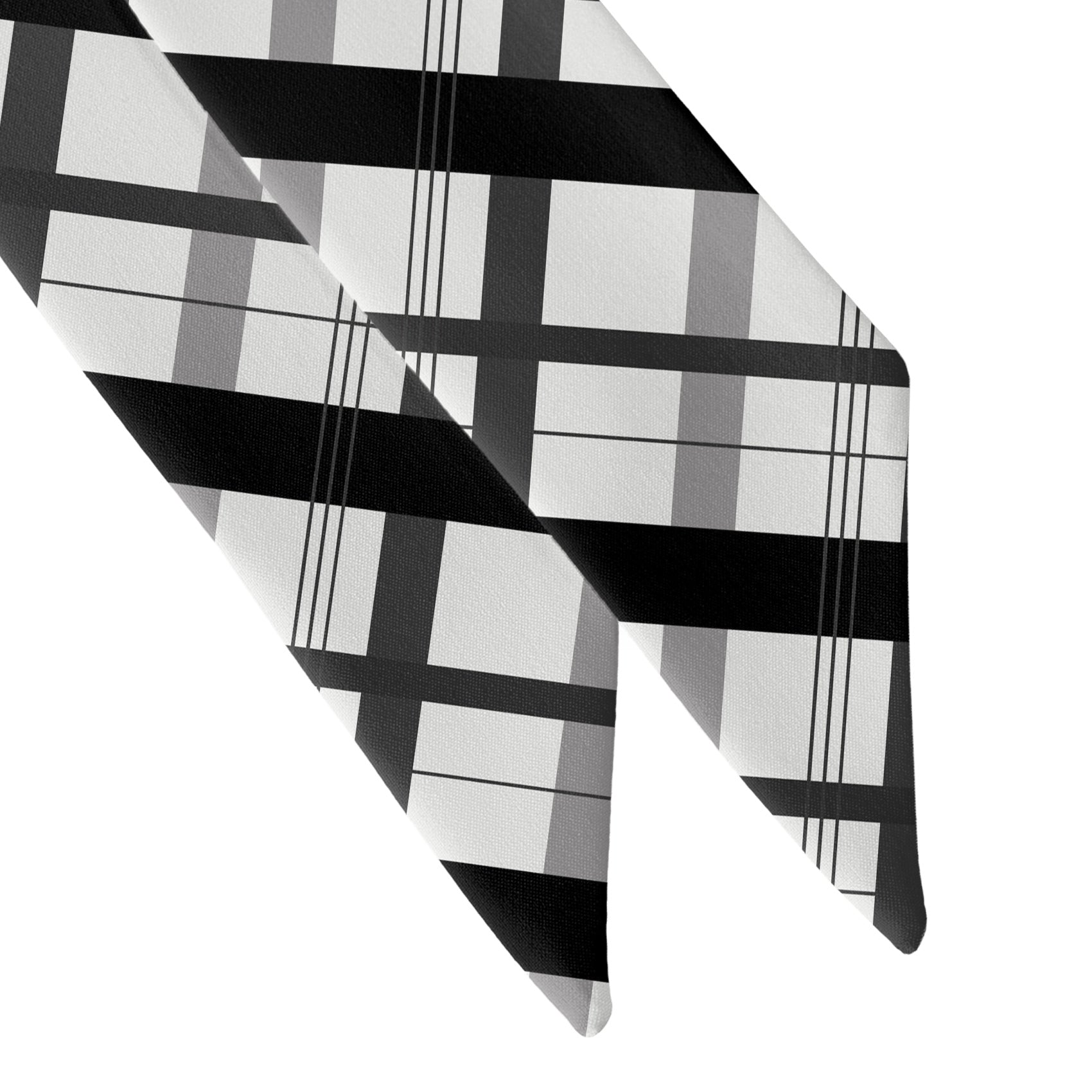 Downing Plaid Hair Scarf - Scarf Tapered Ends - Knotty Tie Co.