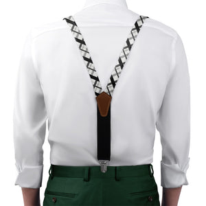 Downing Plaid Suspenders - On Model Front View - Knotty Tie Co.