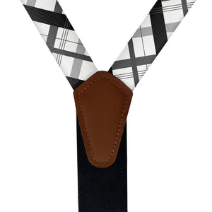Downing Plaid Suspenders - Vegan Leather Y-Back - Knotty Tie Co.