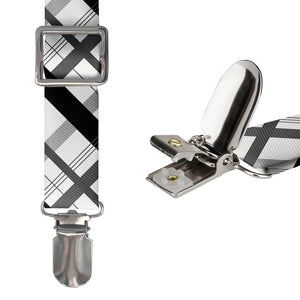 Downing Plaid Suspenders - Hardware and Strap - Knotty Tie Co.