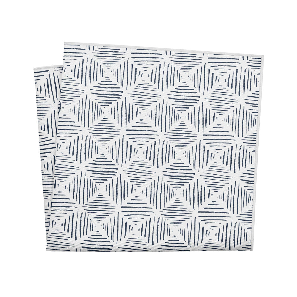 Drawn Geo Pocket Square - 12" Square - Knotty Tie Co.