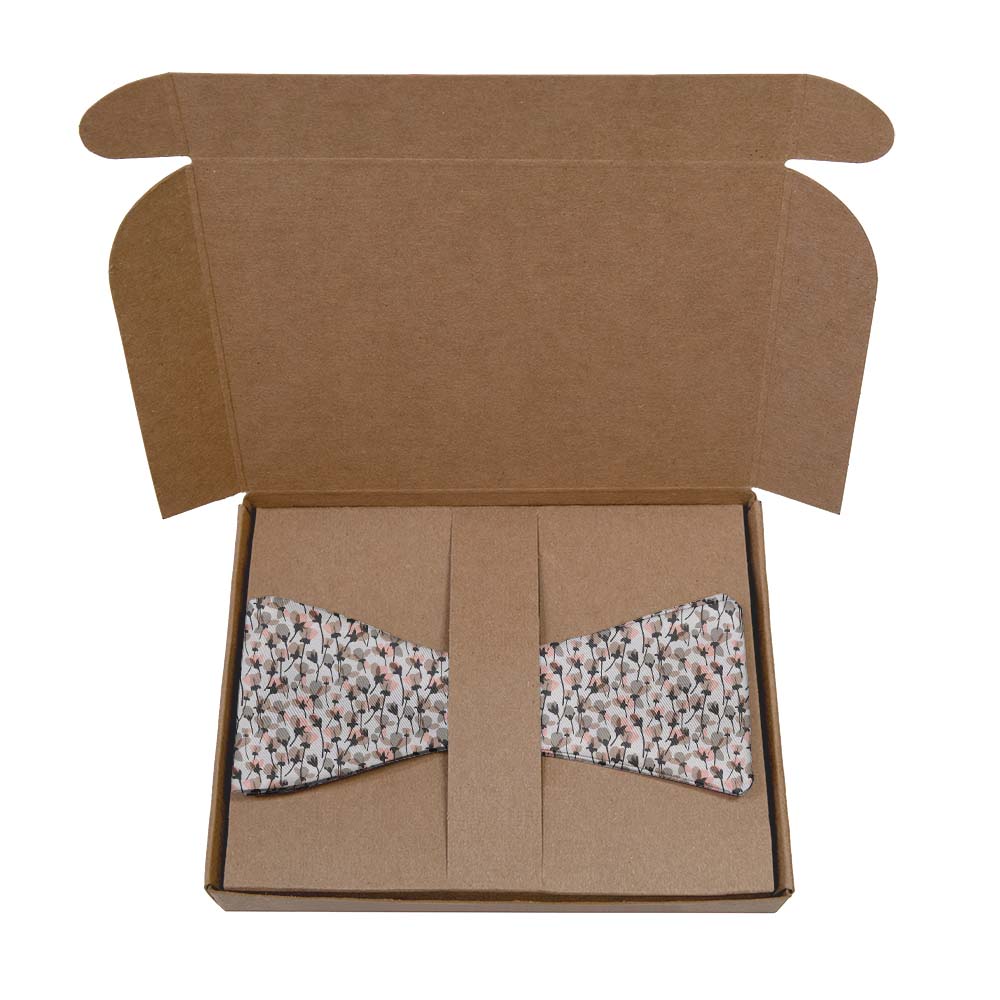 Dried Floral Bow Tie- Kraft Gift Box Packaging - Knotty Tie Co.