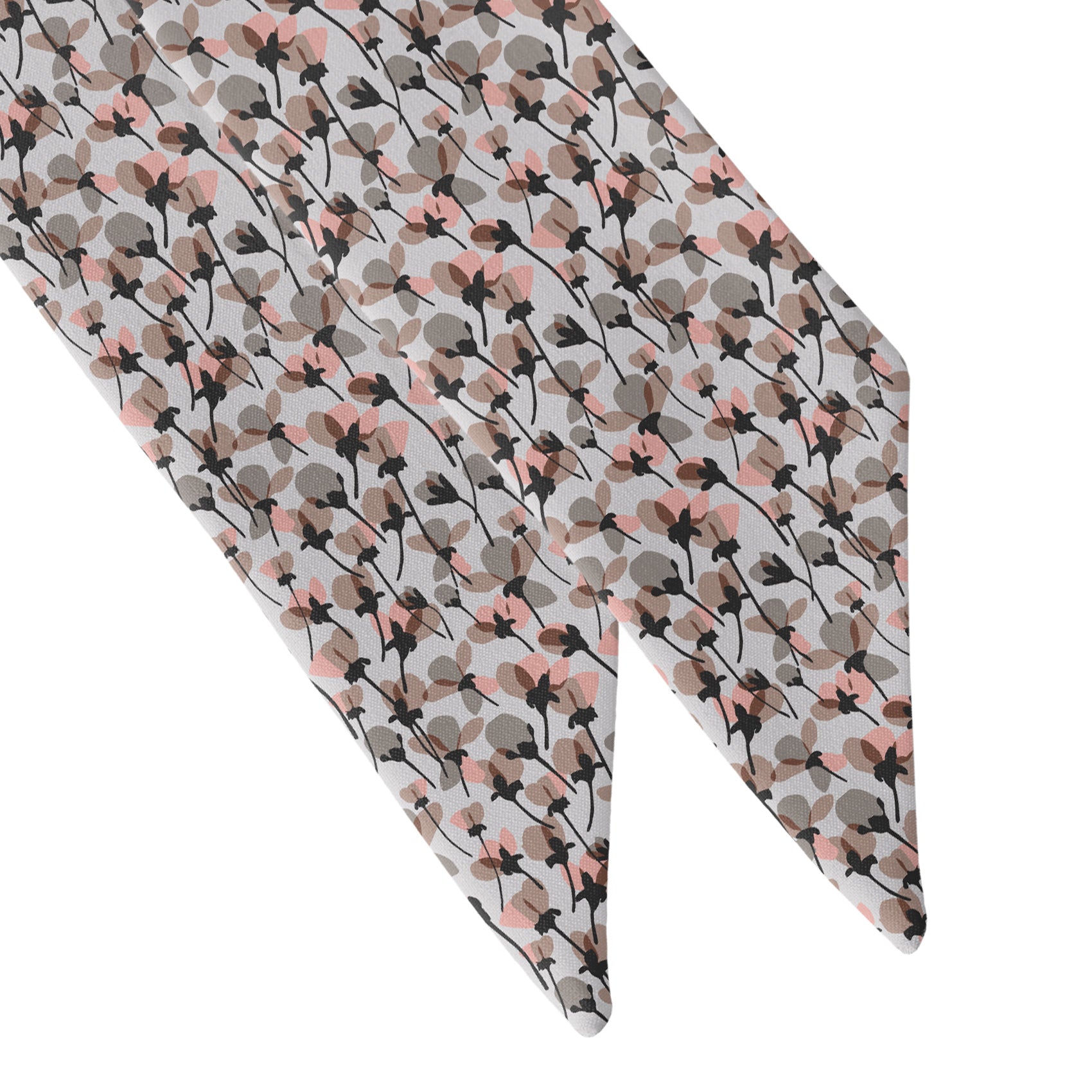 Dried Floral Hair Scarf - Scarf Tapered Ends - Knotty Tie Co.