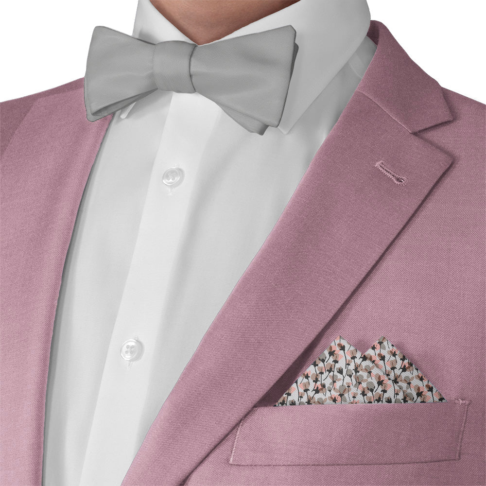 Dried Floral Pocket Square - Matching Bow Tie - Knotty Tie Co.
