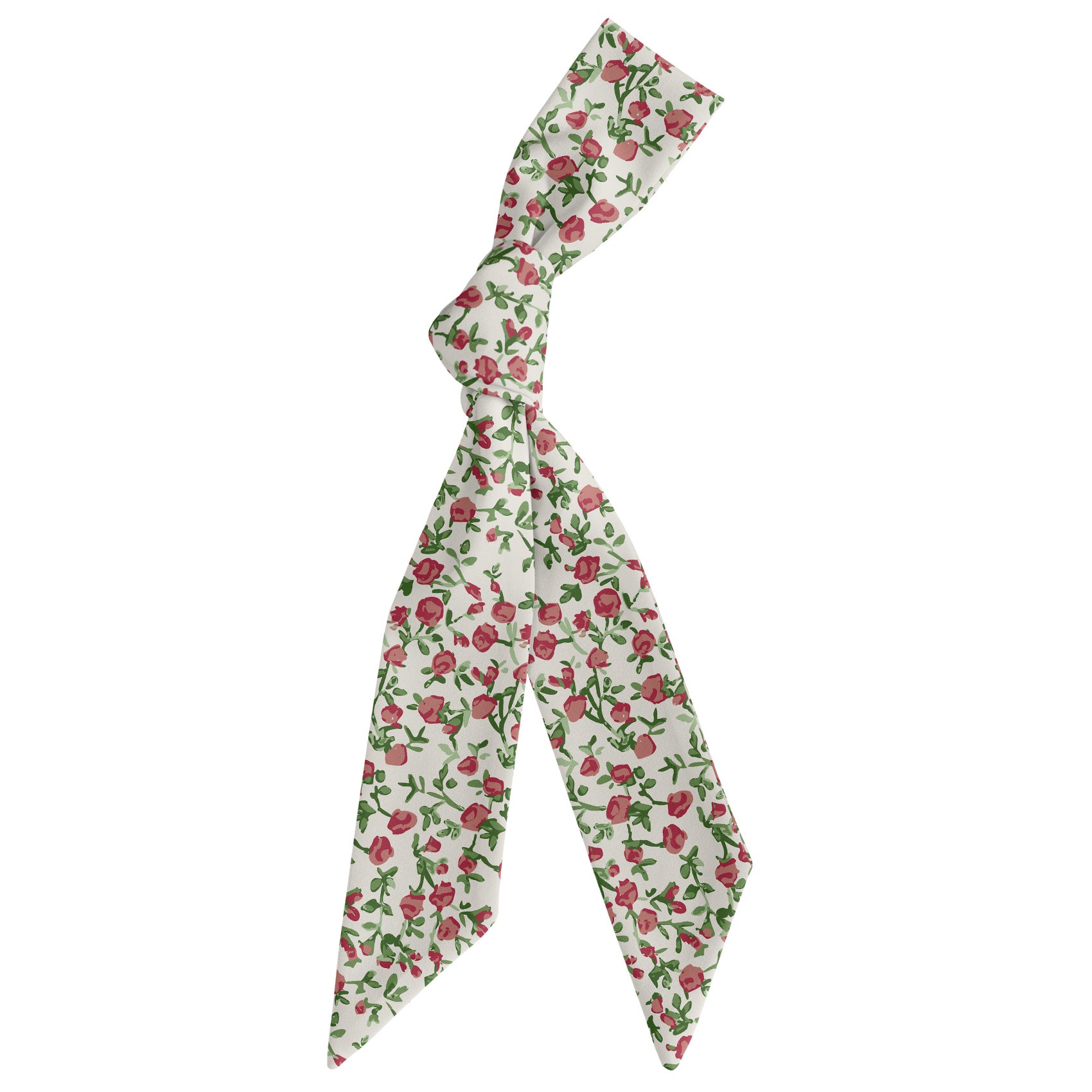 Edward Floral Hair Scarf - Scarf Tied Into Knot - Knotty Tie Co.