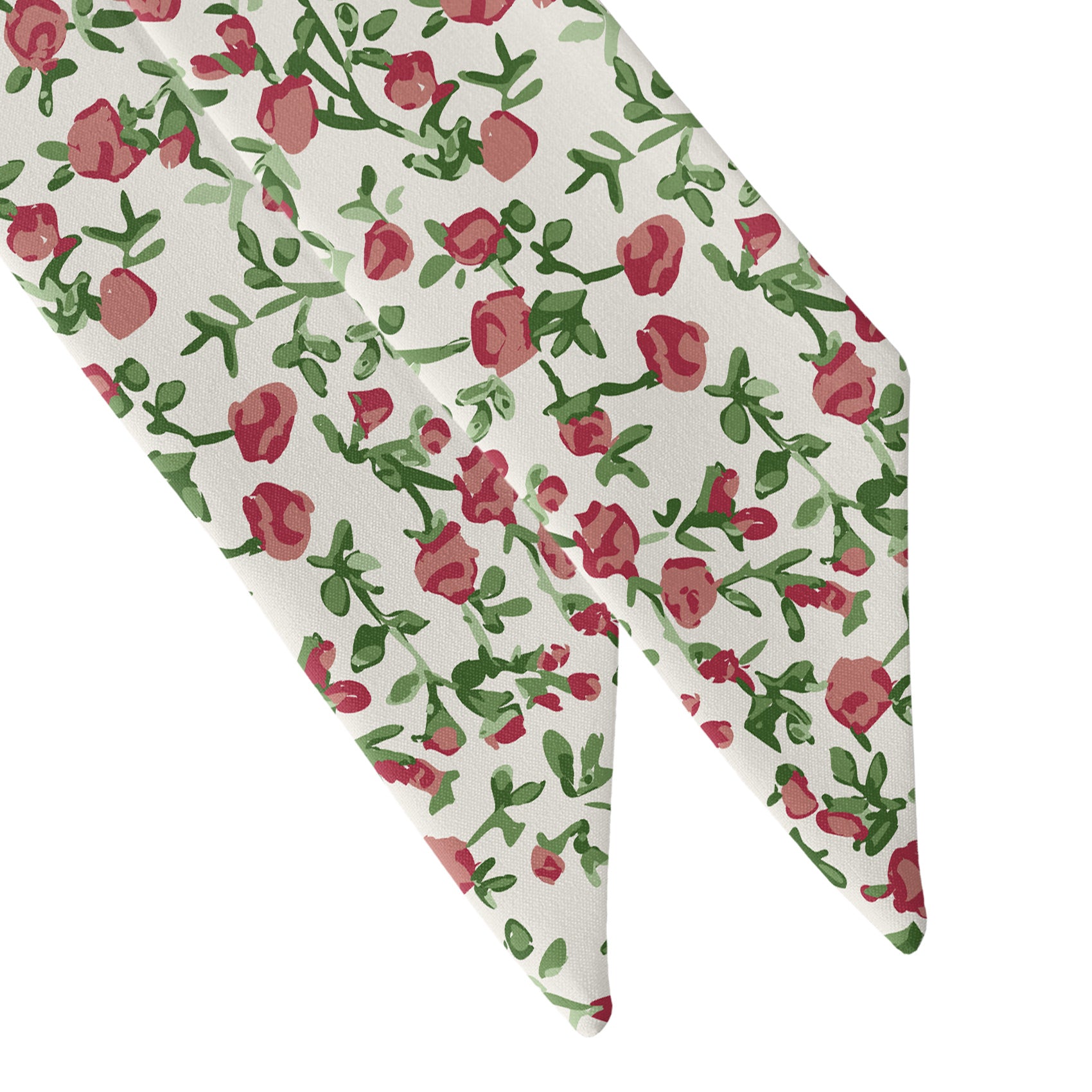 Edward Floral Hair Scarf - Scarf Tapered Ends - Knotty Tie Co.