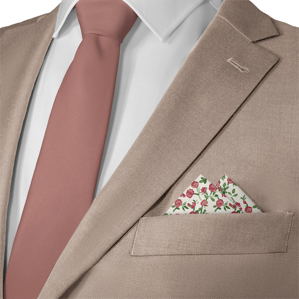 Edward Floral Pocket Square - Matching Necktie- Knotty Tie Co.