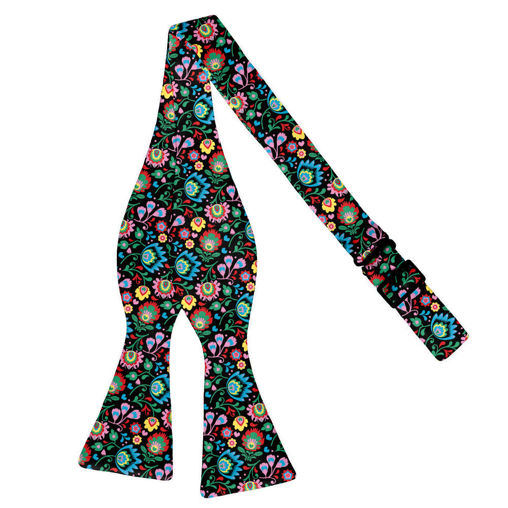 Electric Daisy Floral Bow Tie - Self Tie Flat - Knotty Tie Co.
