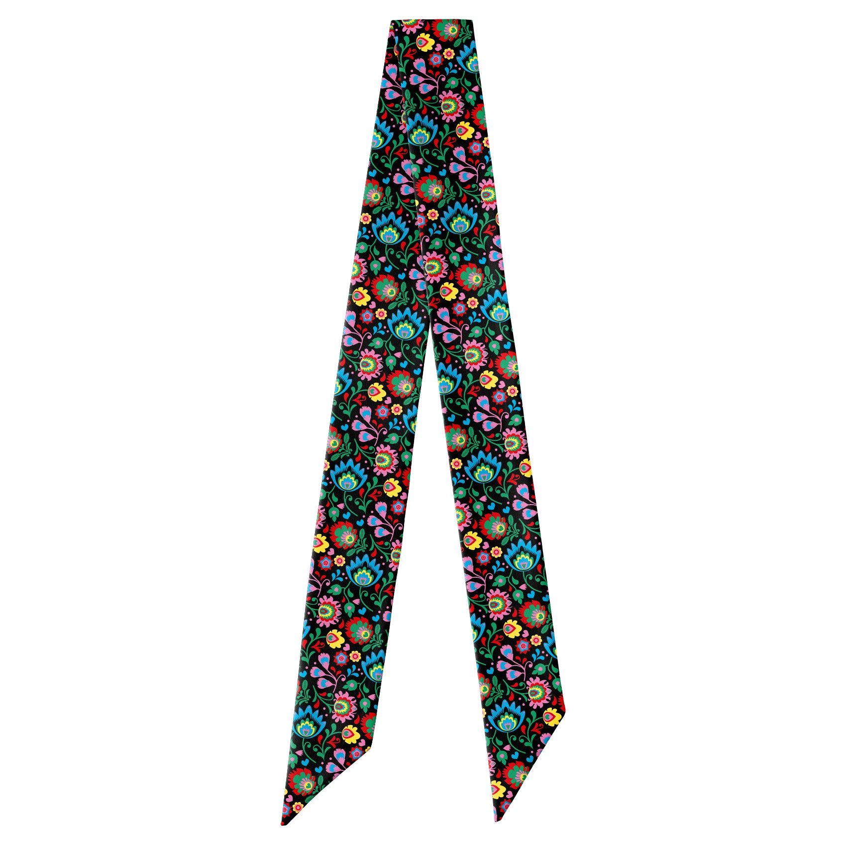 Electric Daisy Floral Hair Scarf - Full View of Hair Scarf - Knotty Tie Co.