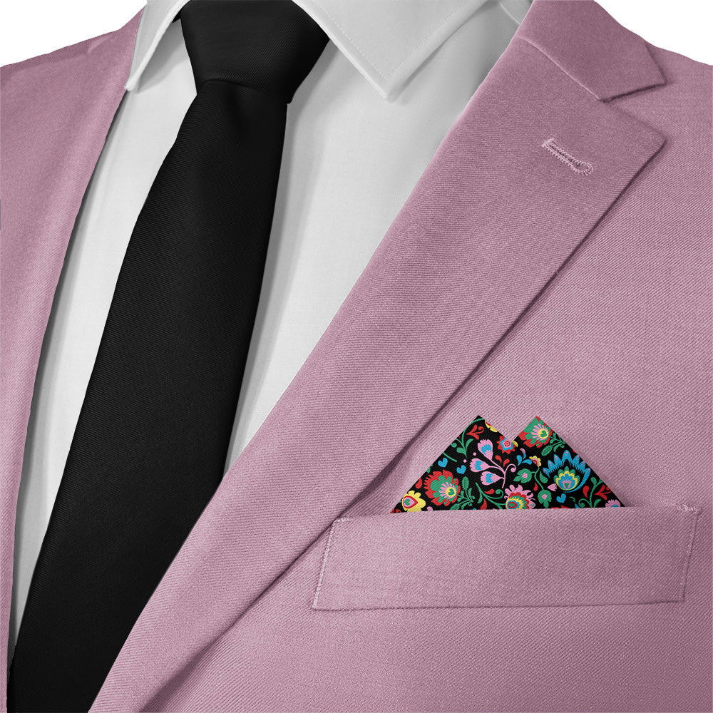 Electric Daisy Floral Pocket Square - Matching Necktie- Knotty Tie Co.