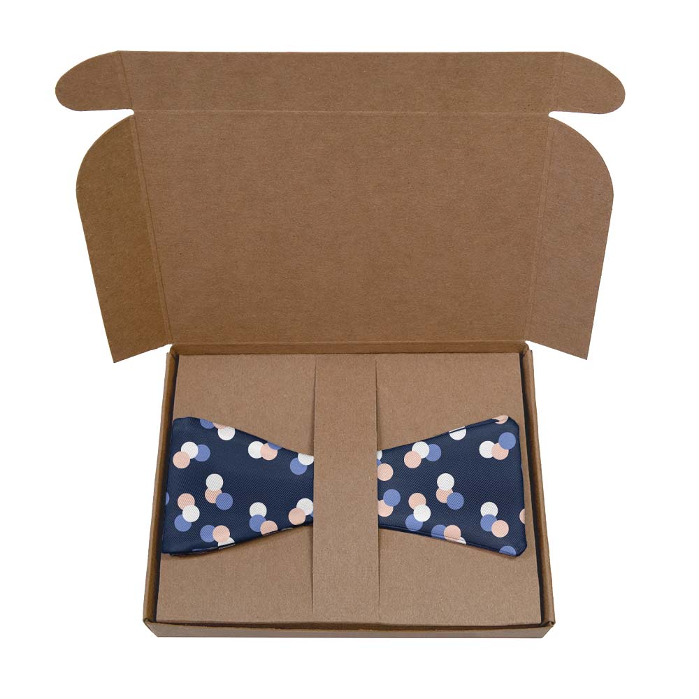 Elizabeth Dots Bow Tie- Kraft Gift Box Packaging - Knotty Tie Co.