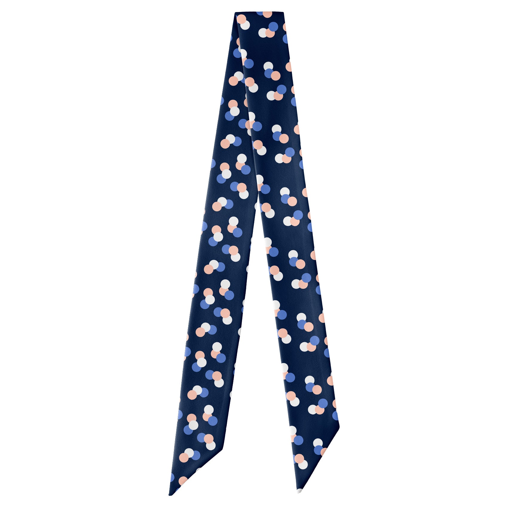 Elizabeth Dots Hair Scarf - Full View of Hair Scarf - Knotty Tie Co.