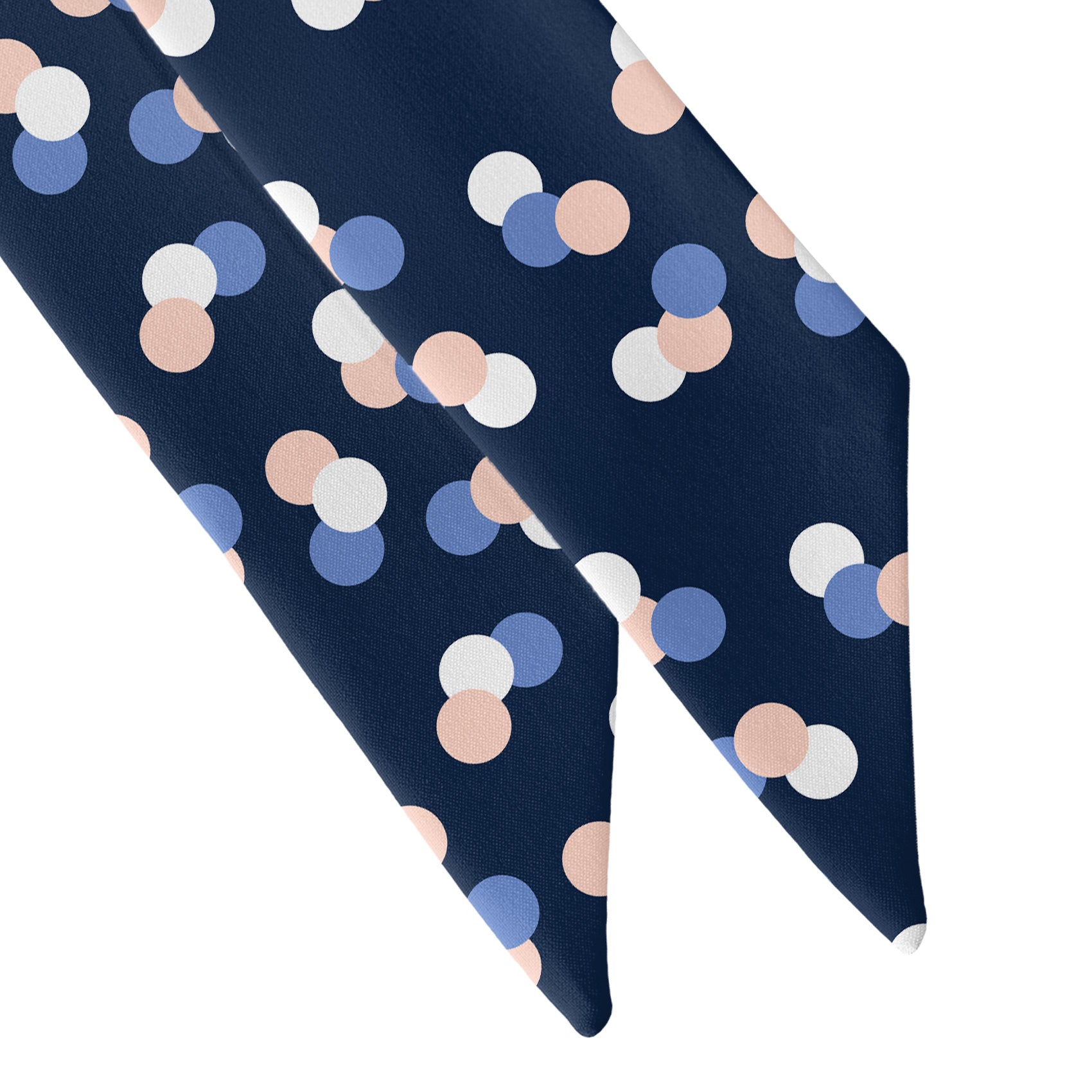 Elizabeth Dots Hair Scarf - Scarf Tapered Ends - Knotty Tie Co.