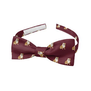 English Bulldog Bow Tie - Baby Pre-Tied 9.5-12.5" -  - Knotty Tie Co.