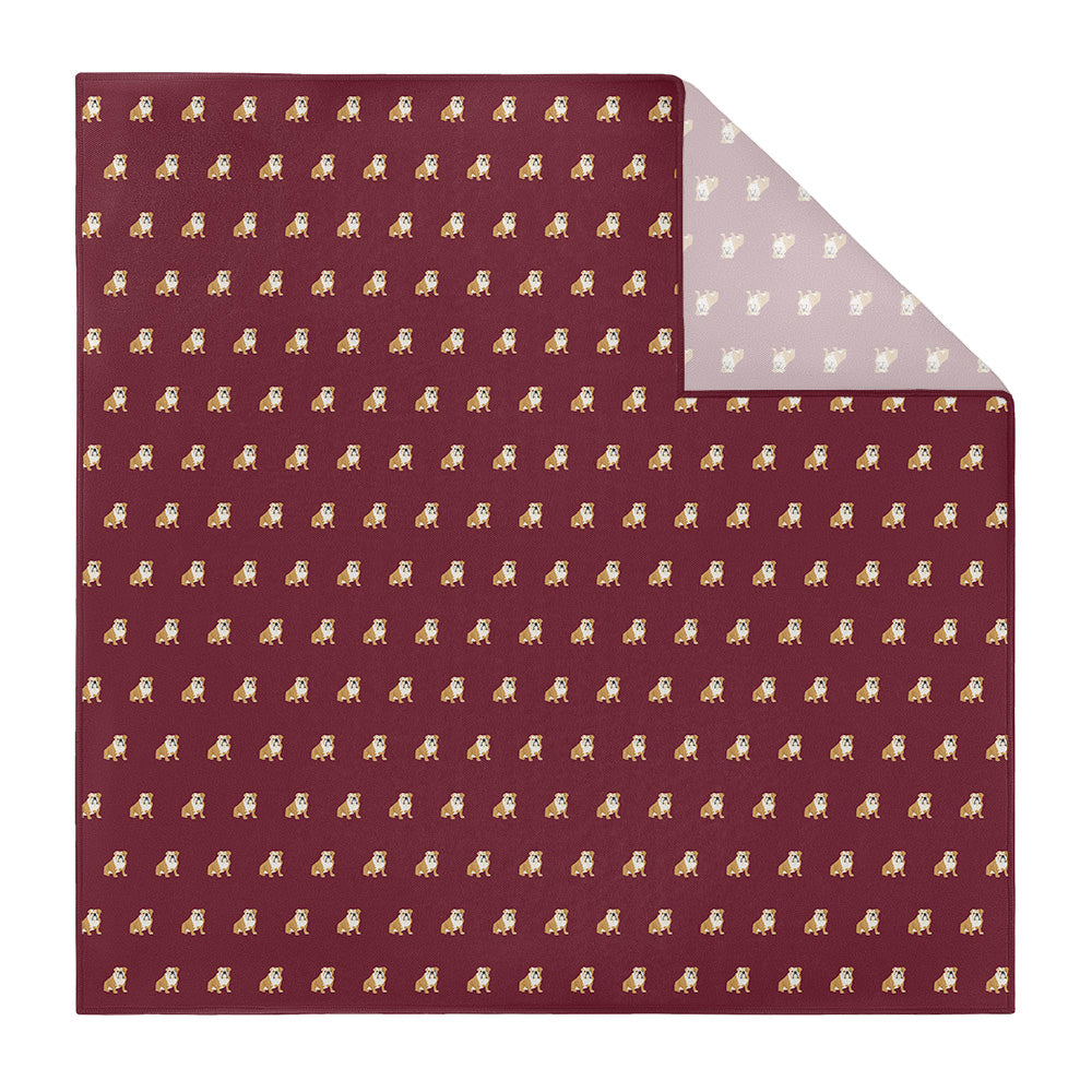 English Bulldog Pocket Square - Printed - Knotty Tie Co.