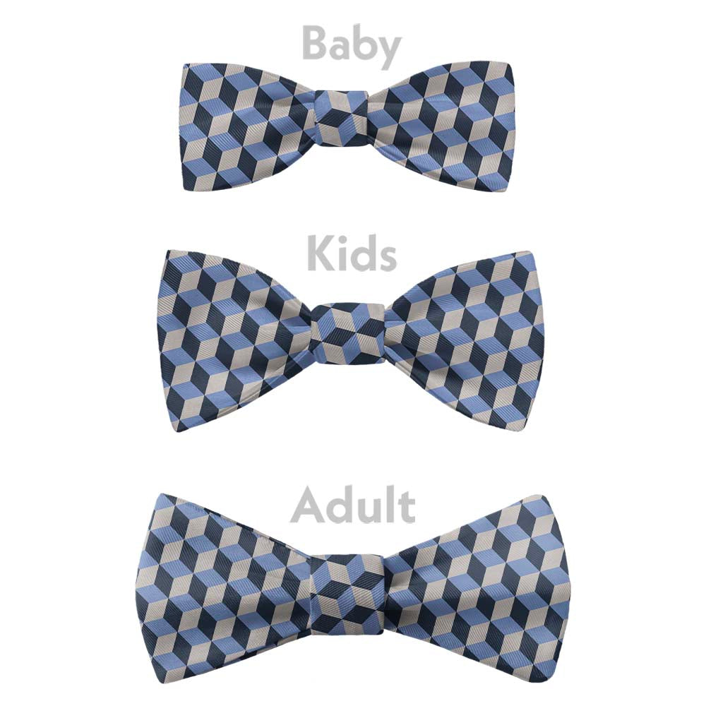 Escher Geometric Bow Tie - Bow Sizes - Knotty Tie Co.