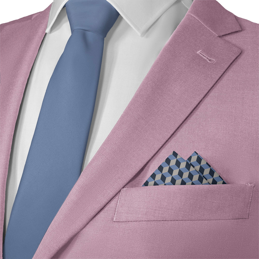Escher Geometric Pocket Square - Matching Necktie- Knotty Tie Co.