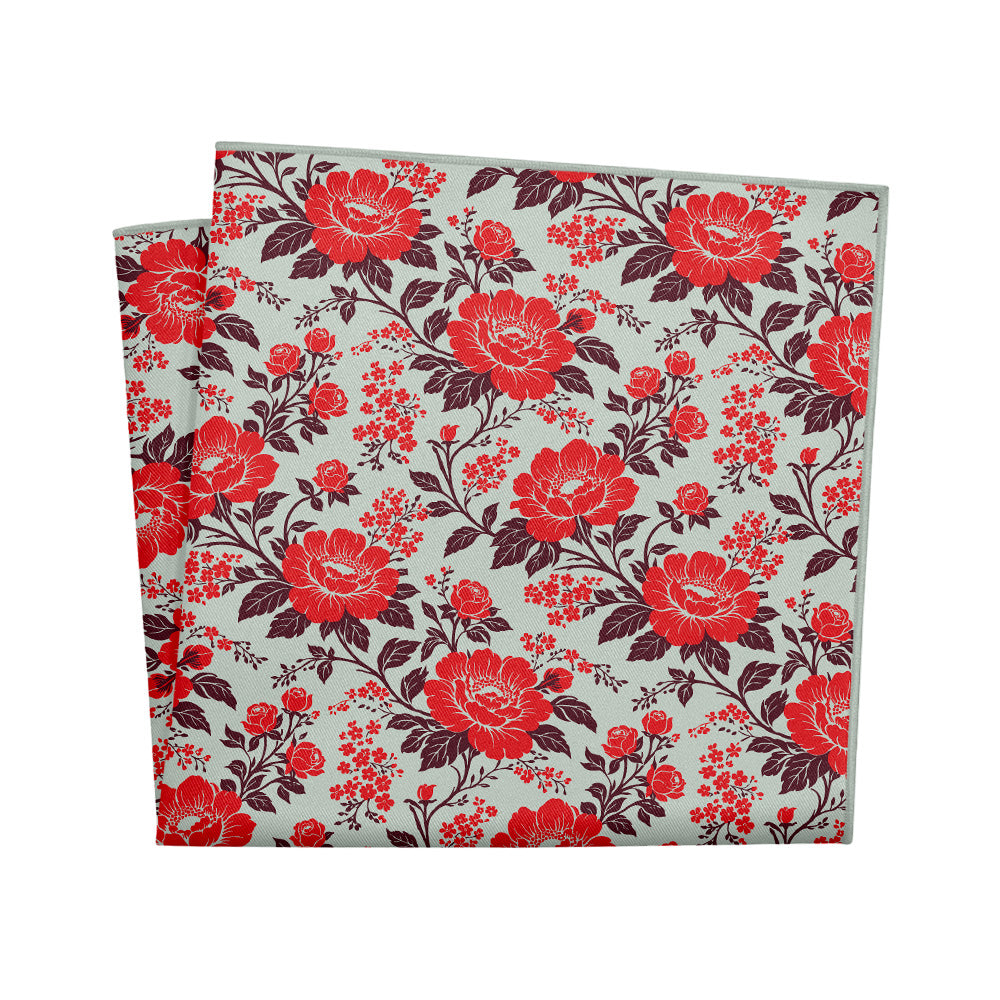 Estate Garden Floral Pocket Square - 12" Square - Knotty Tie Co.