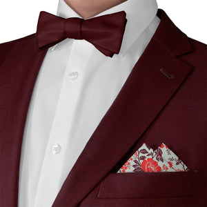 Estate Garden Floral Pocket Square - Matching Bow Tie - Knotty Tie Co.