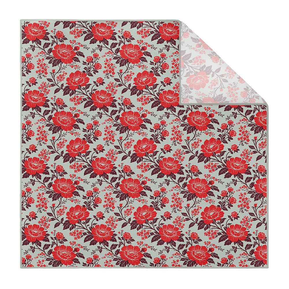 Estate Garden Floral Pocket Square - Printed - Knotty Tie Co.