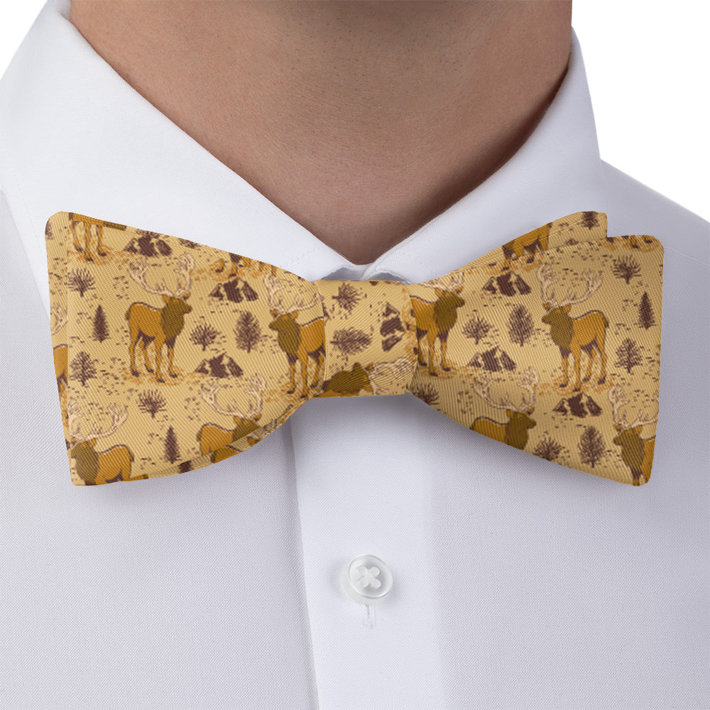 Evergreen Elk Bow Tie - Bow Tie with Dress Shirt - Knotty Tie Co.