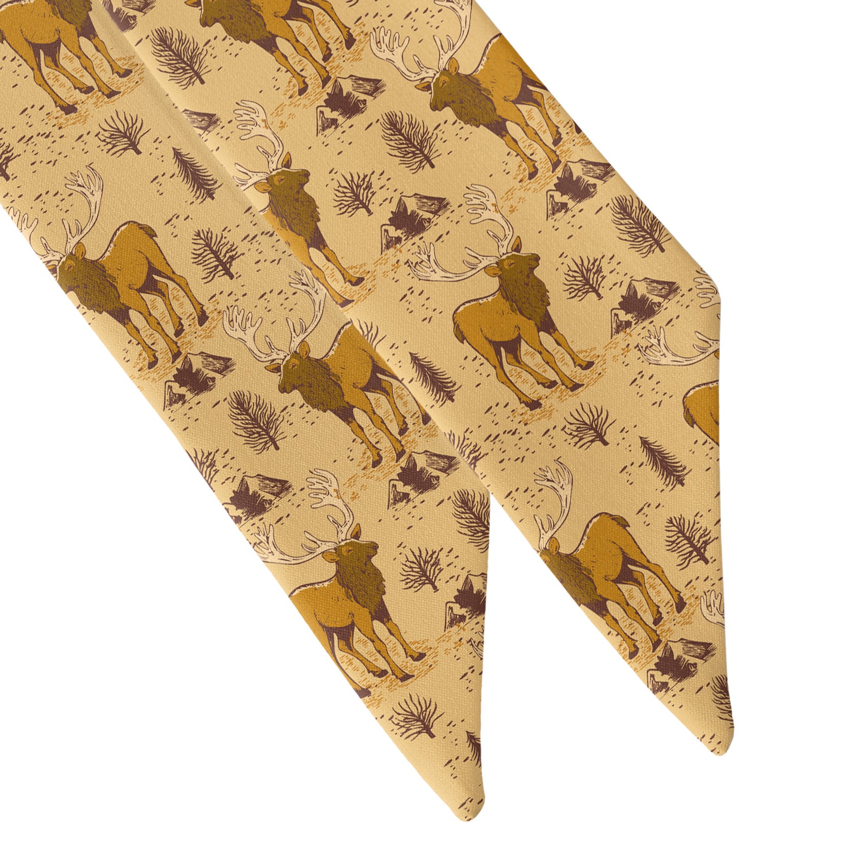 Evergreen Elk Hair Scarf - Scarf Tapered Ends - Knotty Tie Co.