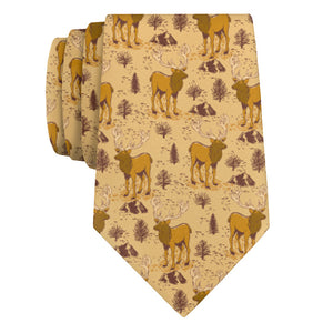 Evergreen Elk Necktie - Rolled - Knotty Tie Co.