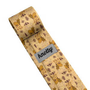 Evergreen Elk Necktie - Tag - Knotty Tie Co.
