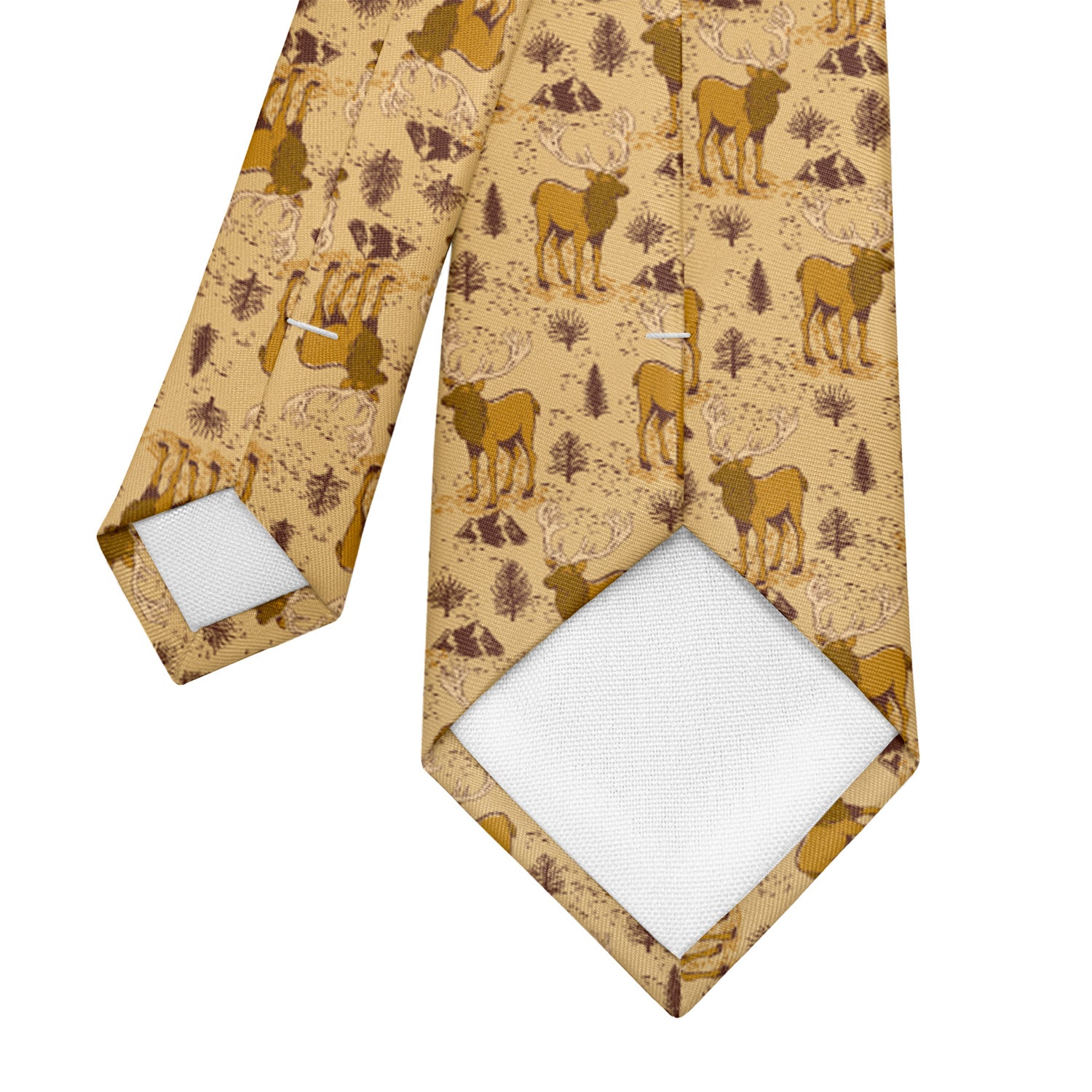 Evergreen Elk Necktie - Tipping - Knotty Tie Co.
