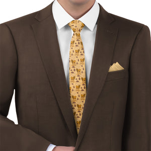 Evergreen Elk Necktie - Matching Pocket Square - Knotty Tie Co.