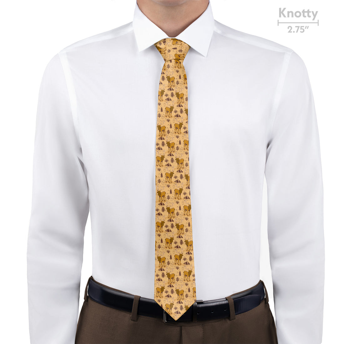 Evergreen Elk Necktie - Knotty - Knotty Tie Co.