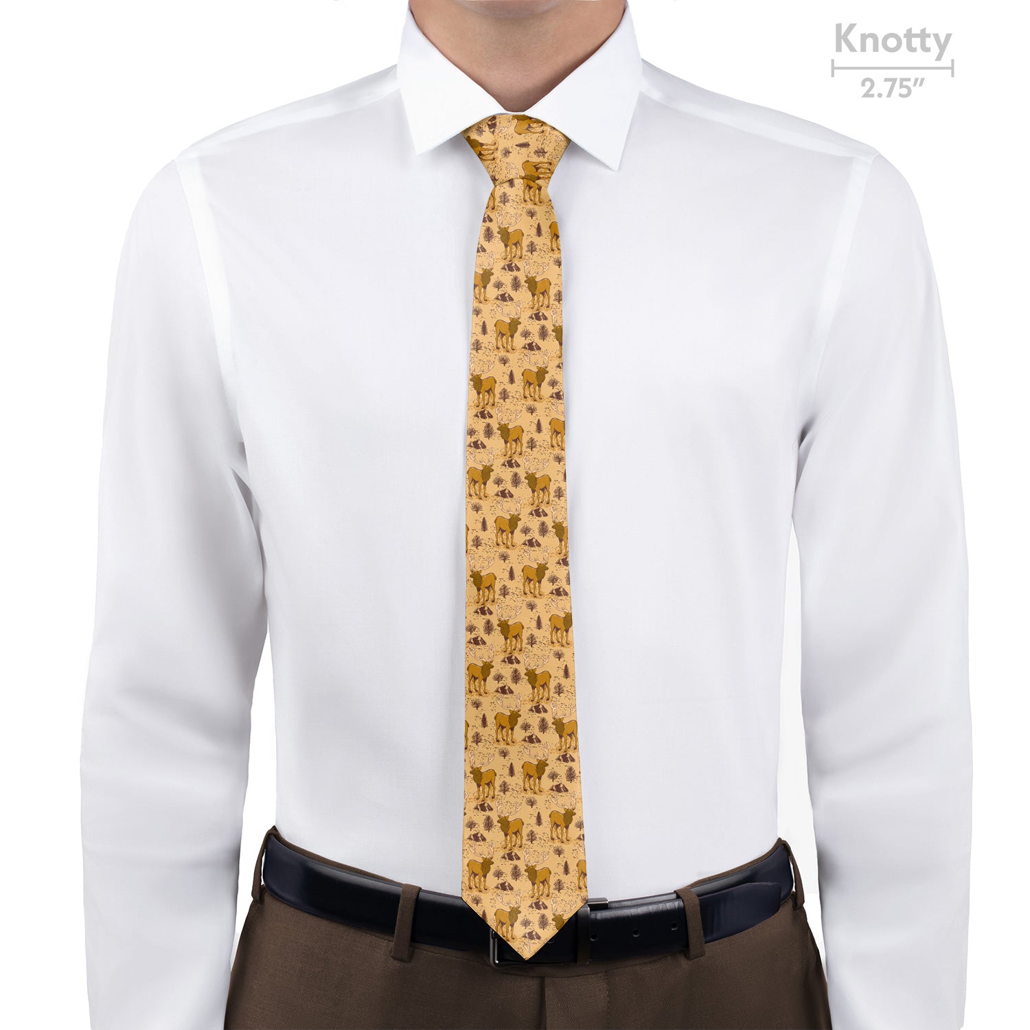 Evergreen Elk Necktie - Knotty - Knotty Tie Co.