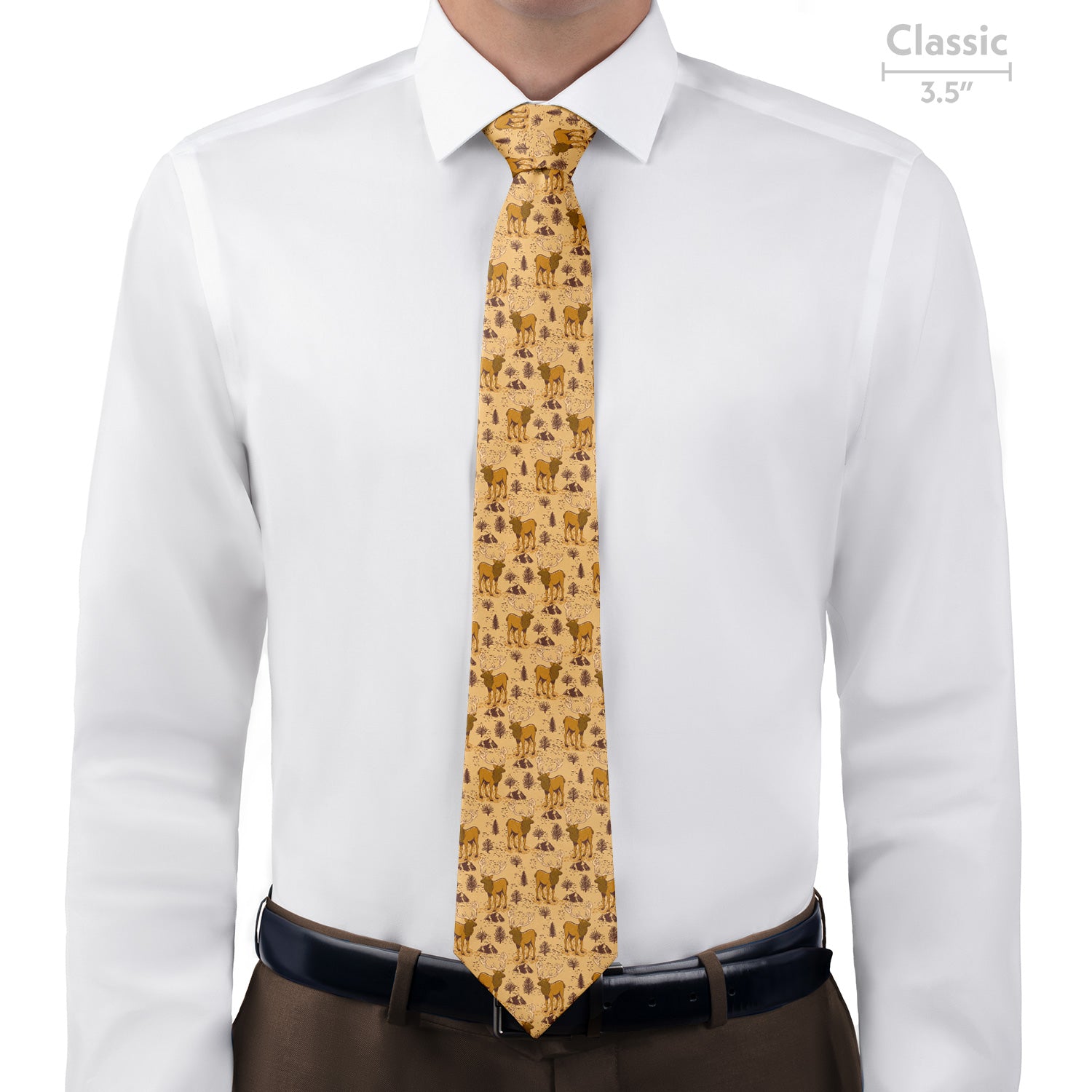 Evergreen Elk Necktie - Classic  - Knotty Tie Co.