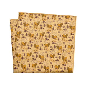 Evergreen Elk Pocket Square - 12" Square - Knotty Tie Co.