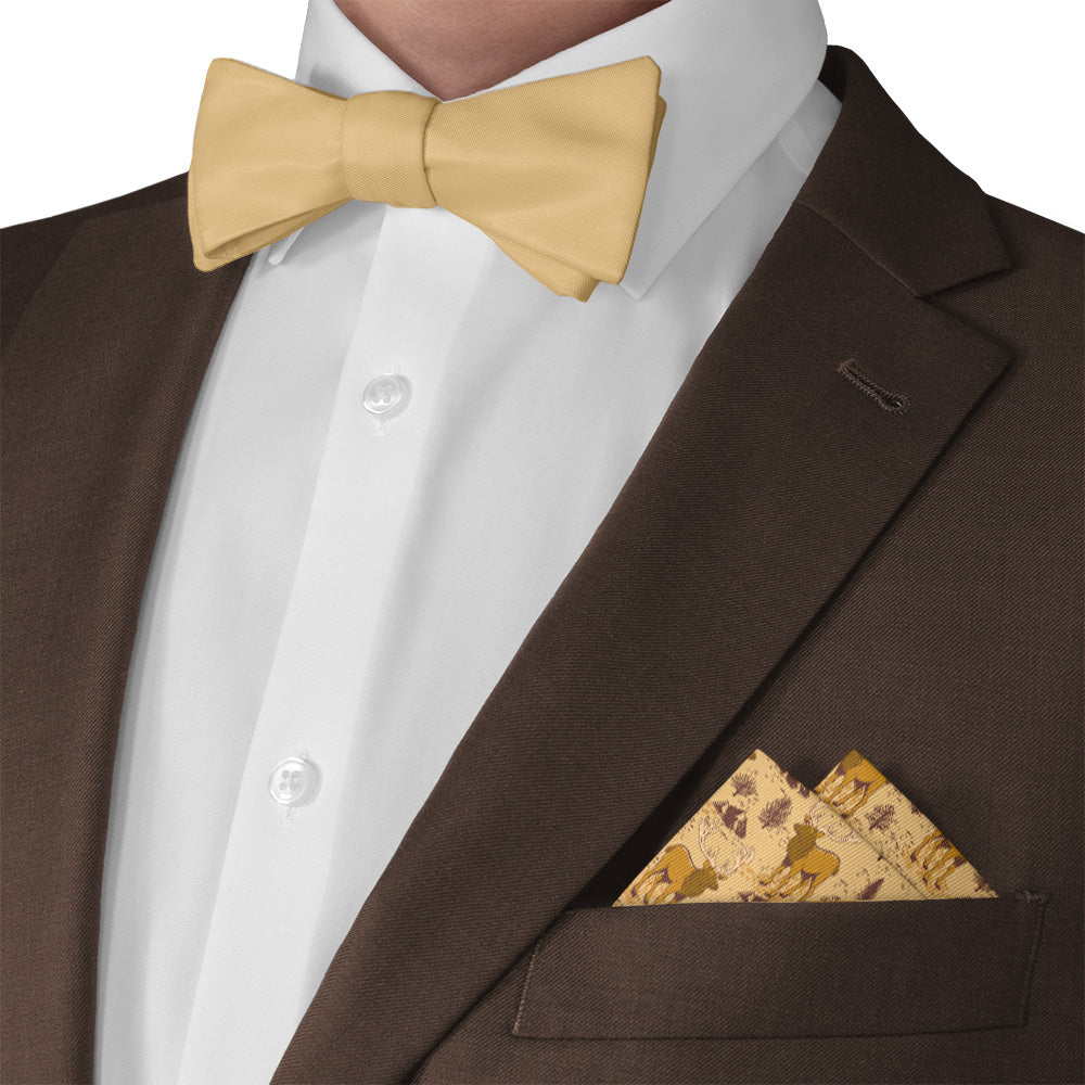 Evergreen Elk Pocket Square - Matching Bow Tie - Knotty Tie Co.