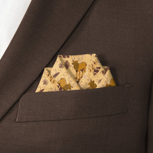 Evergreen Elk Pocket Square - Scalloped Fold - Knotty Tie Co.