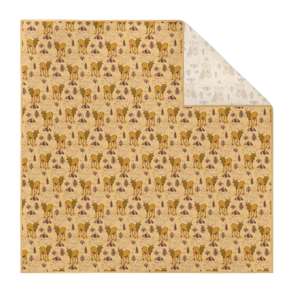 Evergreen Elk Pocket Square - Printed - Knotty Tie Co.