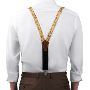Evergreen Elk Suspenders - On Model Front View - Knotty Tie Co.