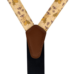 Evergreen Elk Suspenders - Vegan Leather Y-Back - Knotty Tie Co.