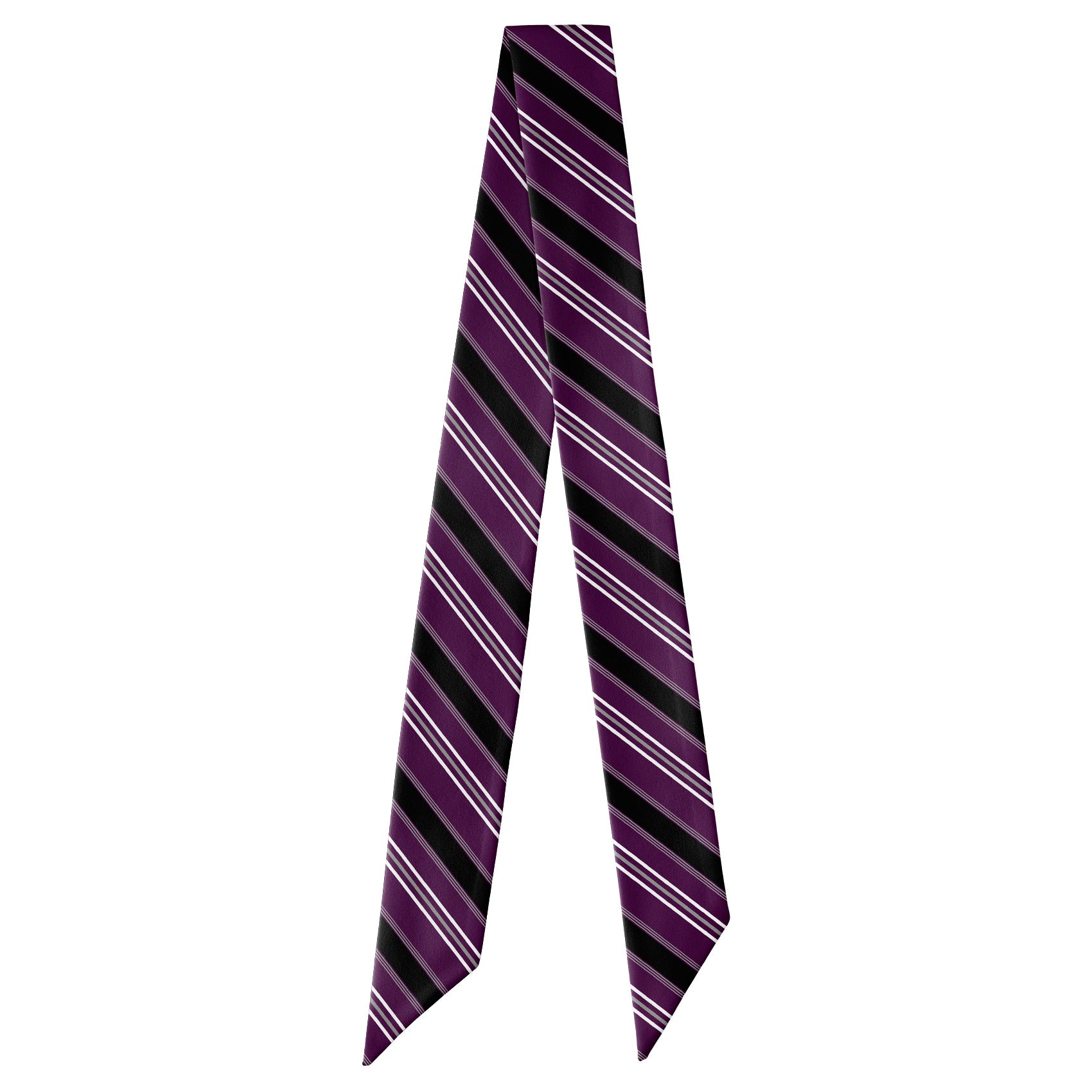 Executive Stripe Hair Scarf - Full View of Hair Scarf - Knotty Tie Co.