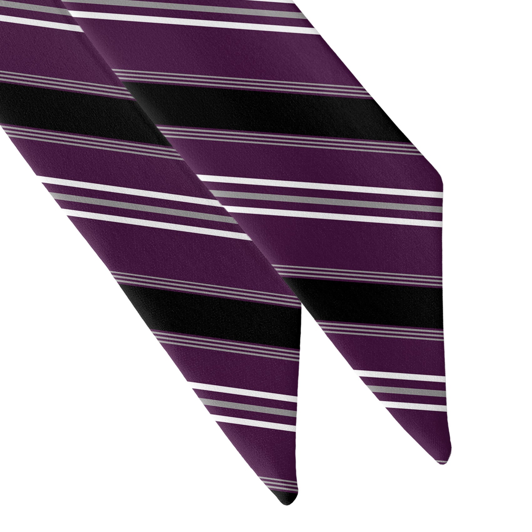 Executive Stripe Hair Scarf - Scarf Tapered Ends - Knotty Tie Co.