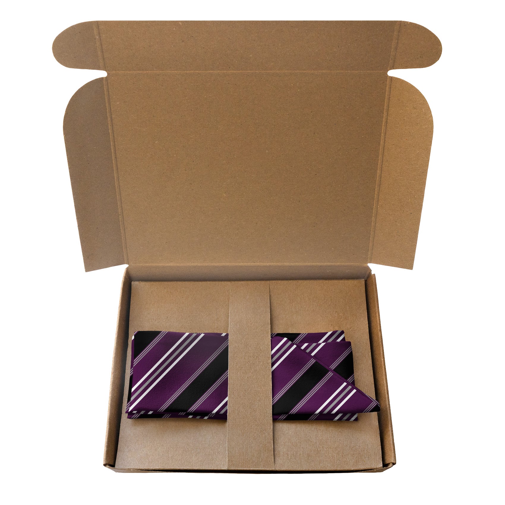 Executive Stripe Hair Scarf - Packaging - Knotty Tie Co.