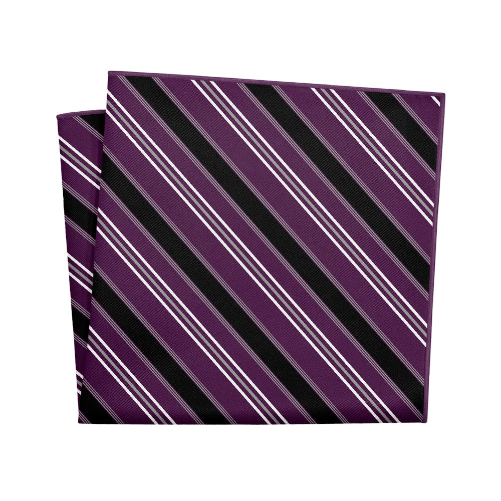 Executive Stripe Pocket Square - 12" Square - Knotty Tie Co.