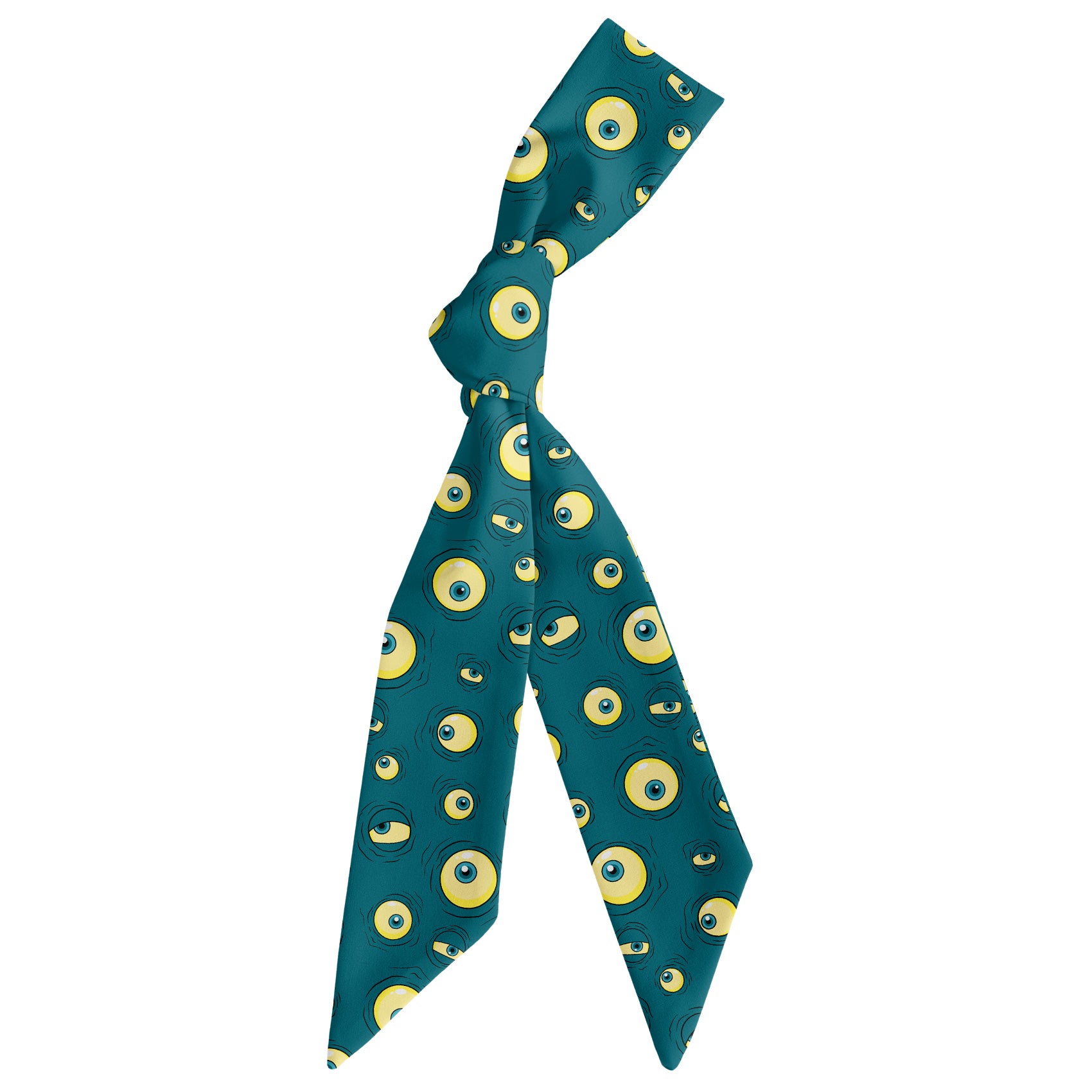 Eyeballs Hair Scarf - Scarf Tied Into Knot - Knotty Tie Co.