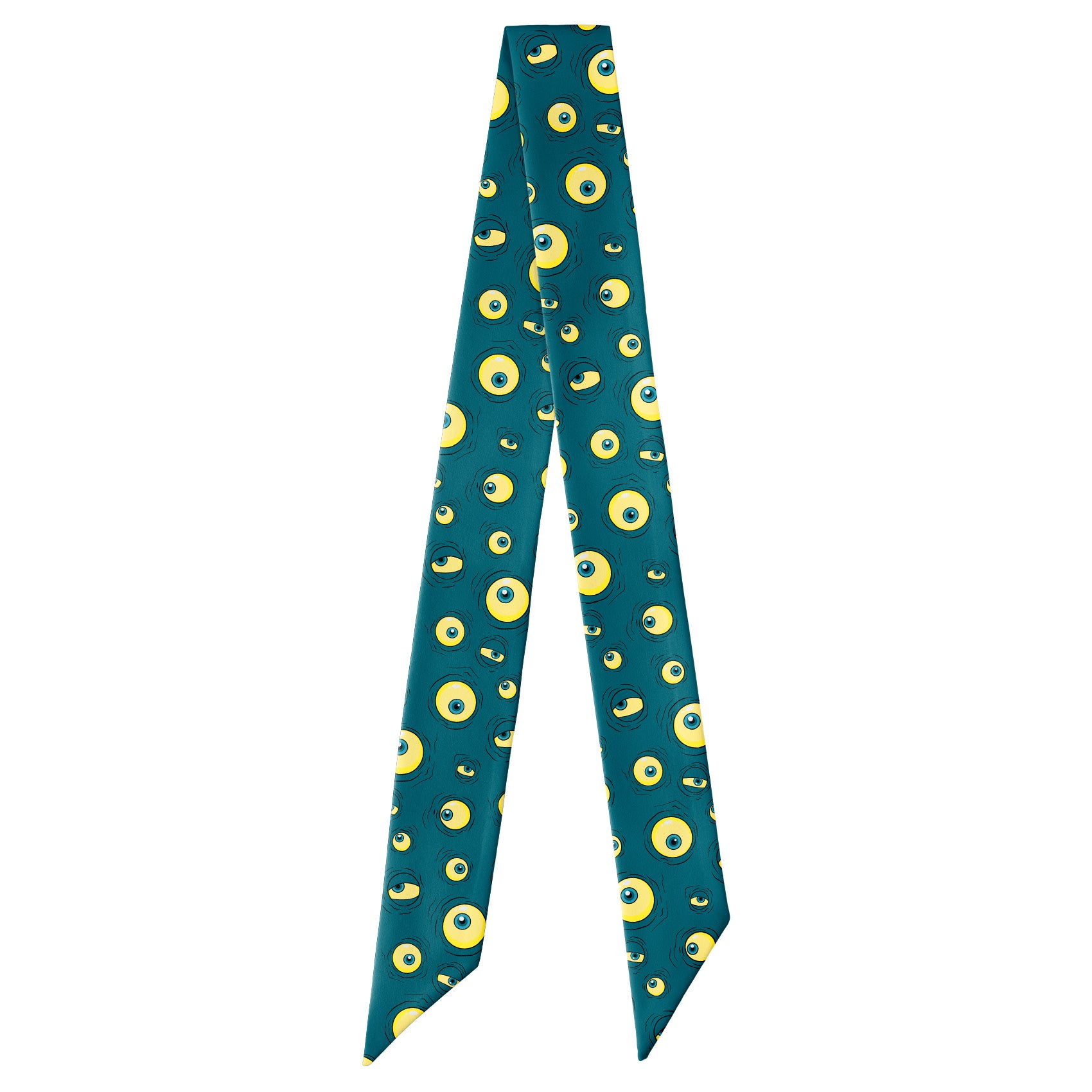 Eyeballs Hair Scarf - Full View of Hair Scarf - Knotty Tie Co.