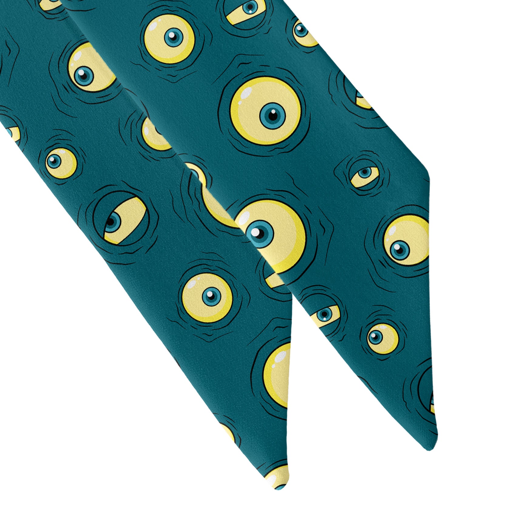 Eyeballs Hair Scarf - Scarf Tapered Ends - Knotty Tie Co.