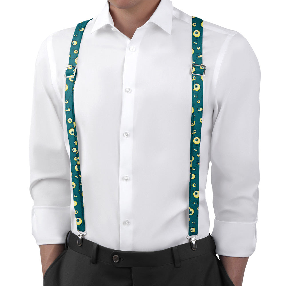 Eyeballs Suspenders - On Model Back View - Knotty Tie Co.